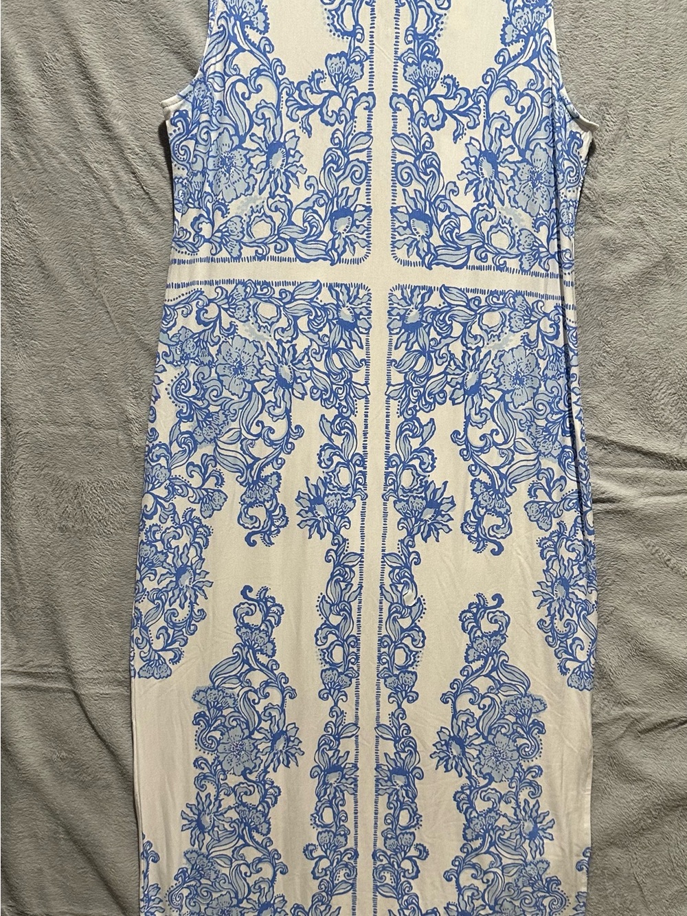 NWT Lilly Pulitzer Wellington Maxi Dress Sunny Side Up Engineer White Blue L